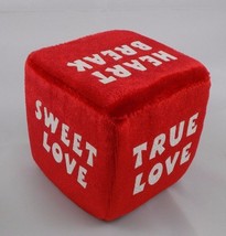 Dan Dee Red Love Sayings Dice Plush 3 Inch Valentines Day Stuffed Toy - £3.81 GBP