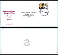 1985 US First Flight Cover - TWA, St Louis, Missouri to Nassau, Bahamas D6 - £2.22 GBP