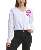Calvin Klein Womens Performance Cinched Logo Sweatshirt Size X-Small,Mel... - £47.03 GBP