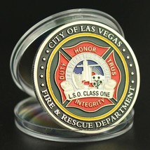City of Las Vegas Fire Rescue Department Challenge Coin Fireman Firefighter Gift - £7.87 GBP