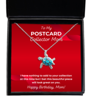 Postcard Collector Mom Necklace Birthday Gifts - Turtle Pendant Jewelry  - £39.34 GBP