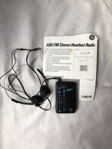 GE General Electric AM/FM stereo radio headset model 7-1627A works 1990s - £13.37 GBP