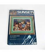 Sunset Cross Stitch Kit My Favorite Bears By Anna Krajewski 13669 Sealed... - $123.75