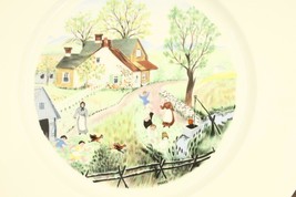 Vintage Atlas China Grandma Moses Art Dinner Plate Jack &amp; Jill Nursery Rhyme - £16.65 GBP