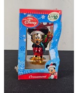 Disney Blown Glass Mickey Mouse Ornament Holding a Present Holiday Chris... - $184.39 MXN