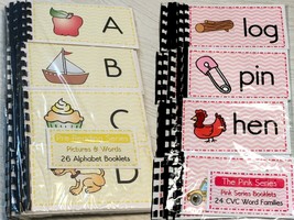 Montessori Materials - 50 booklets - Alphabets &amp; Pink Series CVC Words - £47.61 GBP