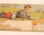 Victorian Trade Calling Card A Boy Fishing Wheeler &amp; Wilson Salem Oregon... - $5.93