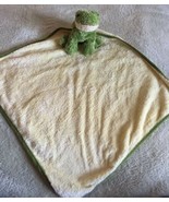 Boys Green Frog Yellow Fleece Large Lovey Security Blanket Toy - $283.42 MXN