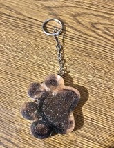 Handmade Resin Glitter Paw Print Keychain Key ring 2-4 Inches - $93.47 MXN