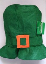 Giant Leprechaun Stove Pipe Hat Halloween Costume Funny Green Felt Stovepipe NWT - £13.00 GBP