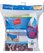 Womens  Hanes Cotton Sporty Hipsters  5 Pack 6/MED - $348.24 MXN