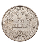 1909-D Allemagne 1/2 Mark Pièce Argent Km#17 Choix Hors-Circulation État - $3,036.87 MXN