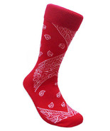 Red Bandana Design Socks Fun Novelty LEAF Republic One Size Fits Most So... - $17.86 CAD