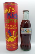 1998 Kiki's Day Camp For Youths W/DIABETES 8 Ounce Diet Coke Glass Bottle & Tube - $34.64