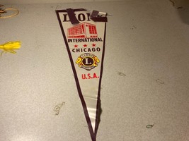 Lions Club International Chicago Illinois Banner Flag 14.5 inches long - £19.65 GBP