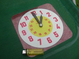 Vintage Soviet Russian Ussr  Time Learning Tin Clock 1970 - £15.45 GBP