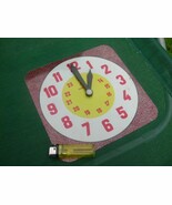 Vintage Soviet Russian Ussr  Time Learning Tin Clock 1970 - $27.06 CAD