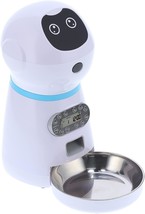 Pet Automatic Feeder, Robot Shape Pet Food Dispenser With Bowl For Dogs - £59.45 GBP