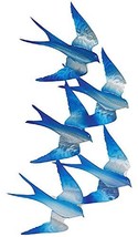 Hand Forged Aluminum Flock of Swallows Wall Sculpture 23.5&quot; - $2,787.30 MXN