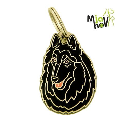 Personalised, stainless steel, breed pet tag, Belgian shepherd, Groenendael