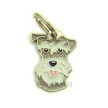 Dog name ID tag Schnauzer, engraved, personalized, breed, charm  - £17.19 GBP
