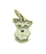 Dog name ID tag Schnauzer, engraved, personalized, breed, charm  - £16.92 GBP