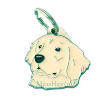 Pet ID tag with custom engraved text, Golden retriever - £16.92 GBP