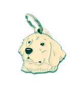 Pet ID tag with custom engraved text, Golden retriever - £16.92 GBP