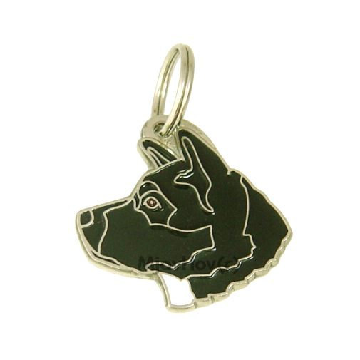 Personalised, stainless steel, breed pet tag, AKITA
