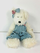 Boyds Bears Plush 15&quot; Winnie II #912071-01 Powder Blue Coveralls Pink Ro... - £23.03 GBP