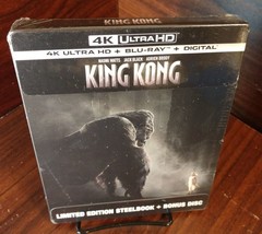 King Kong Steelbook (4K+Bluray-No Digital) Discs Unused-Free Box Shipping - £30.93 GBP