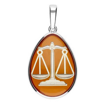 Jewelry of Venus fire Pendant of Goddess Hekate Baltic amber silver pendant Libr - £547.30 GBP