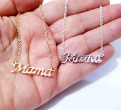 Mama Charm Necklace, Mother Love Pendant, Mothers Day Jewelry, Gift for Mom - £22.31 GBP