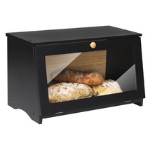 Wood Bread Box For Kitchen Counter, Single Layer Bamboo Large Capacity F... - £43.85 GBP