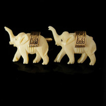 Circus Elephant Cuff links Good Luck Chinese Cufflinks Men's novelty figural Ind - $155.00
