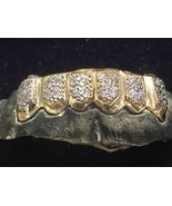 custom gold teeth grillz with 25 cz stone and free mold kit - £234.67 GBP