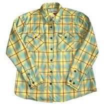 Dixxon Women’s Frank The Tank Flannel Button Up Shirt Sz XL Yellow Blue ... - $49.45