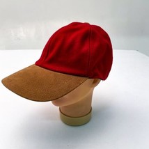 Baseball Cap Eastern Accessories Wool Blend Suede Brim Red One Size Stretch Band - £9.79 GBP