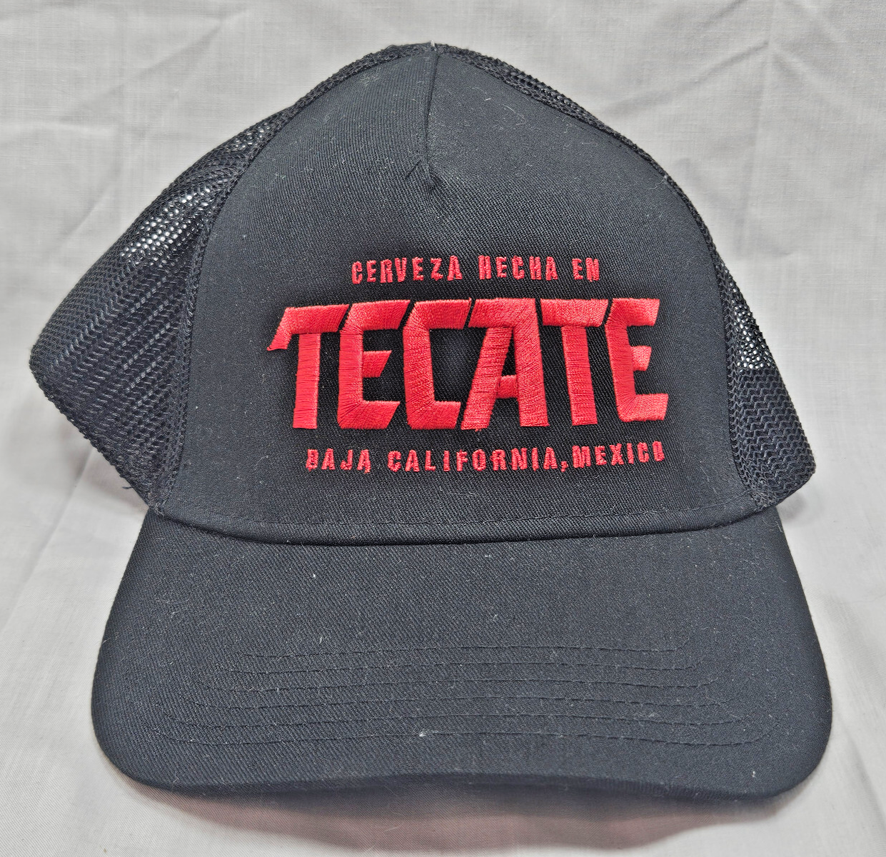 Cerveza Hecha En TECATE Baja California Mexico Black Hat Cap Mesh Back T... - $8.95