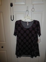 Ladies Lularoe Perfect Tee XSmall w Paparazzi Necklace&amp;2 Pair Earrings(22) - £17.24 GBP