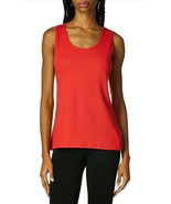 Hanes Women&#39;s 100% Cotton Tank Top SKIMS CURVES Wide Straps Sz S RED NEW - £4.69 GBP