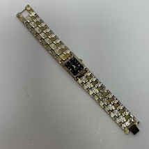 Vintage Ladies Charles Raymond Diamond Dial Gold Tone Nugget Wristwatch - $15.95