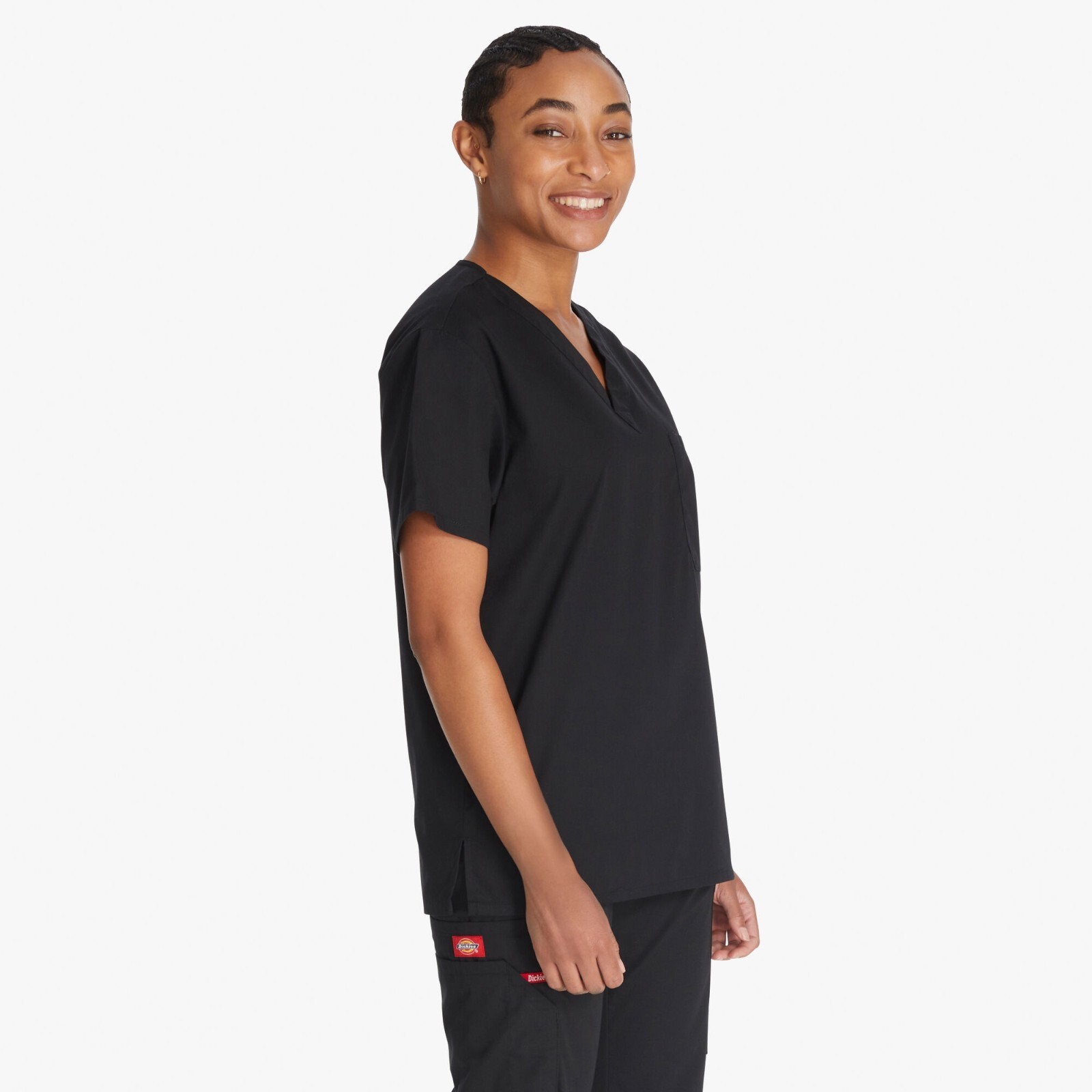 Dickies Unisex EDS Signature V-Neck Scrub Top Black size 5XL Item image 2