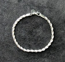 Sterling Silver 925 Rope Bracelet Quiet Luxury Minimalist Classy 8 Inch - $612.31 MXN
