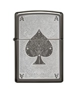 Zippo Windproof Lighter Ace Filagree Black Ice Finish - $90.79 CAD