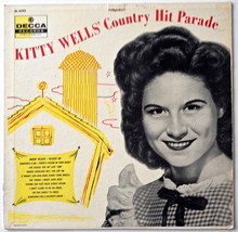Kitty Wells&#39; Country Hit Parade LP Vinyl Record Album, DL 8293, 1956 - £30.42 GBP