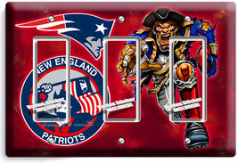 New England Patriots Football Team 3 Gfi Light Switch Wall Plate Sport Art Decor - £15.68 GBP