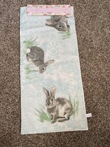 Easter Table Runner Bunnies Flowers Cotton 16 x 72&quot; New Spring Gatherings - £20.42 GBP