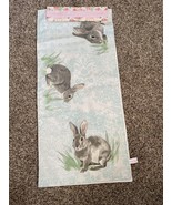 Easter Table Runner Bunnies Flowers Cotton 16 x 72&quot; New Spring Gatherings - £20.25 GBP