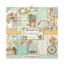 STAMPERIA SBBL43 Paper Pad 10 Sheets Double Sided Garden, Paper, Multi-Colour, 3 - £21.68 GBP